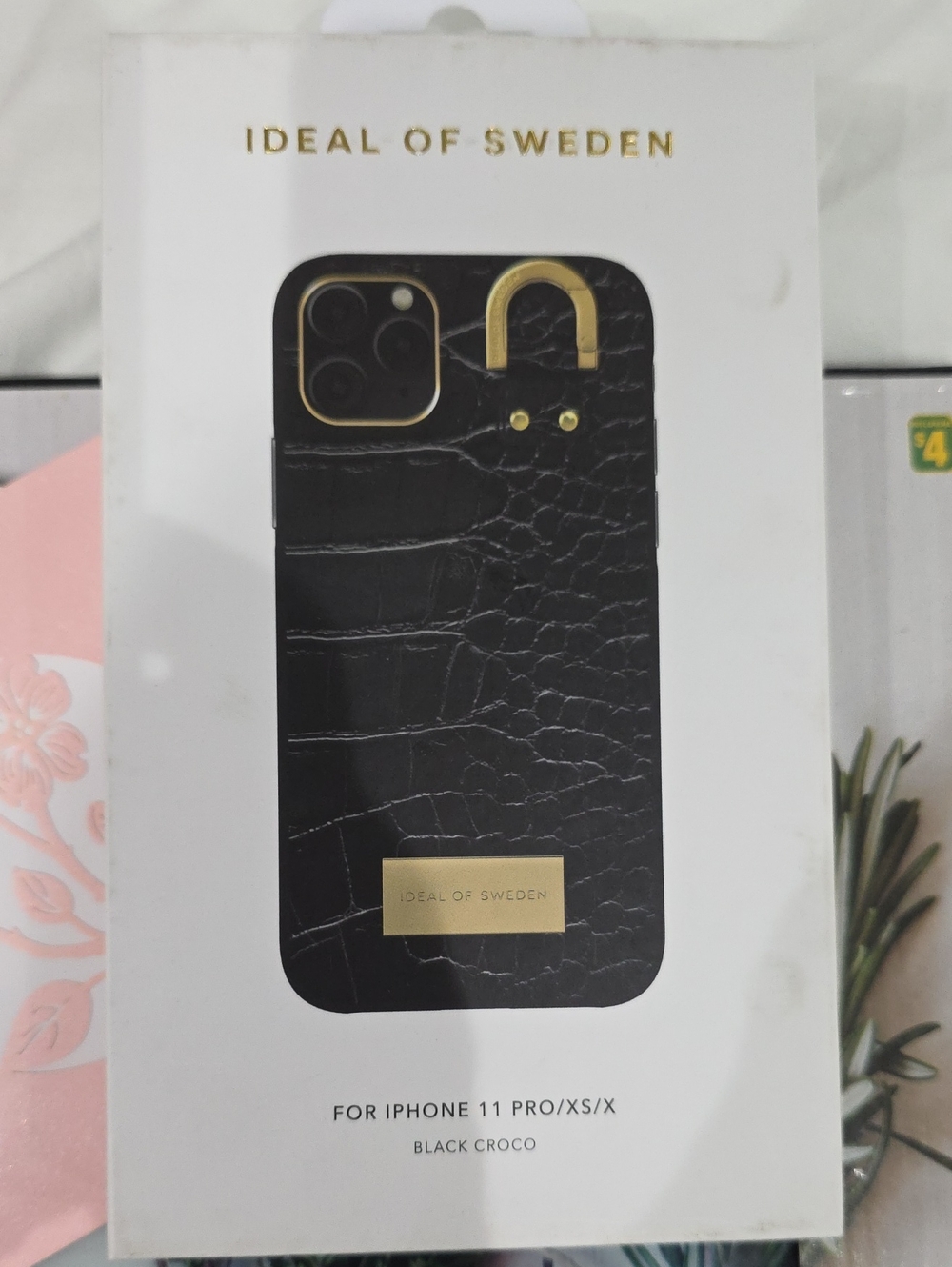 NEW IDEAL OF SWEDEN iPHONE CASE 11 PRO/XS/X CASE ATELIER BLACK GOLD CROCO
